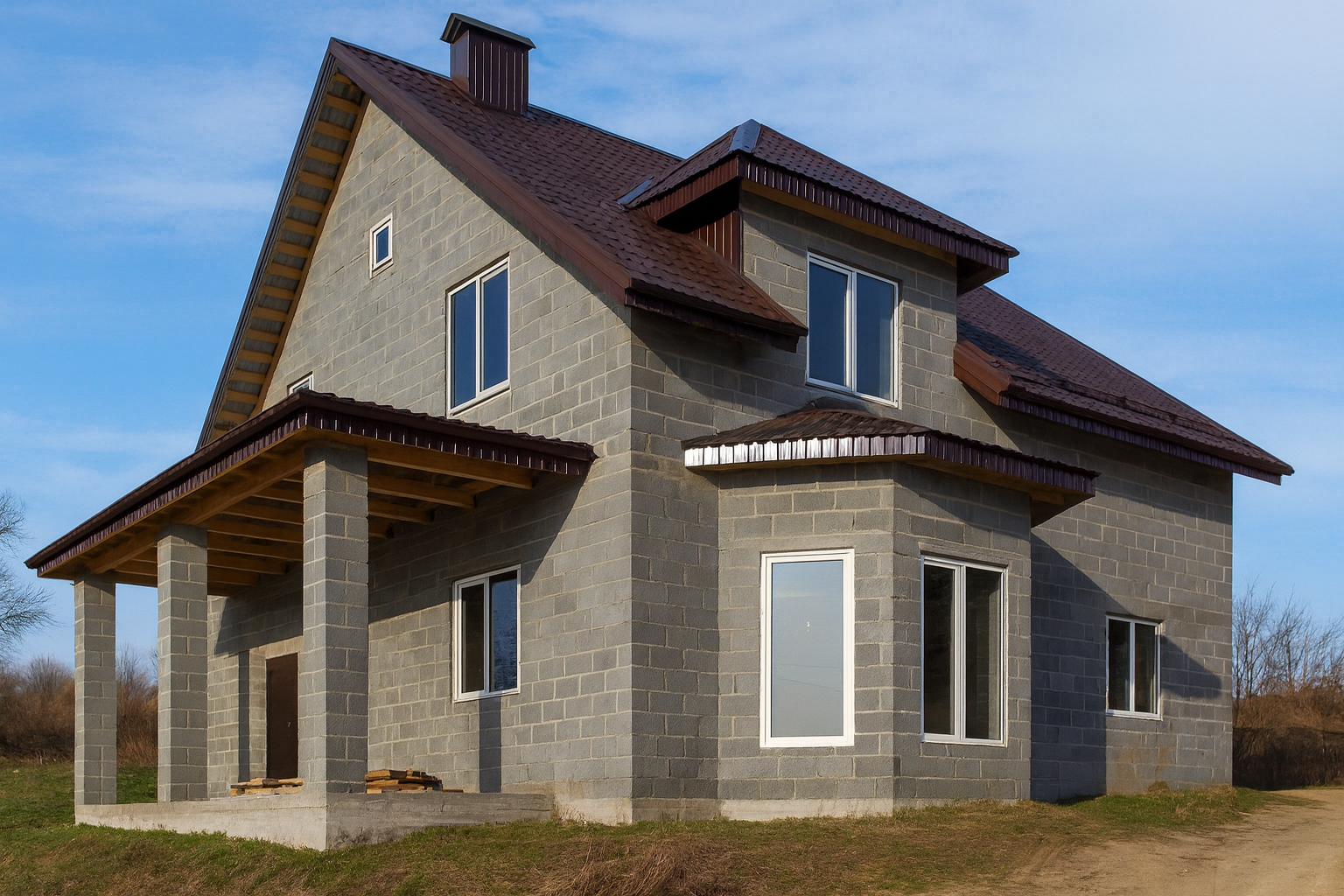 Дом из керамзитных блоков